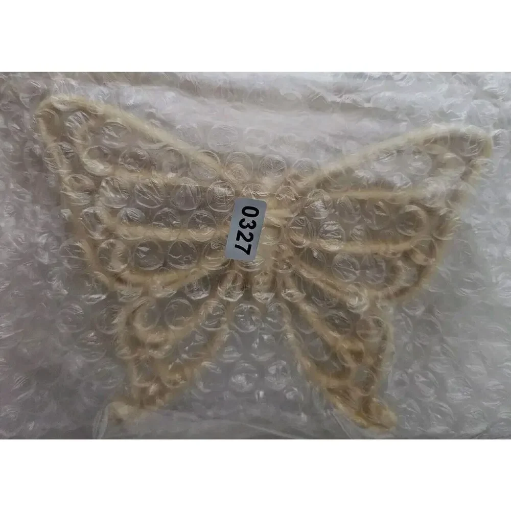 Vintage Homco Home Interiors Set of 3 Faux Wicker Butterflies Wall Hanging Decor